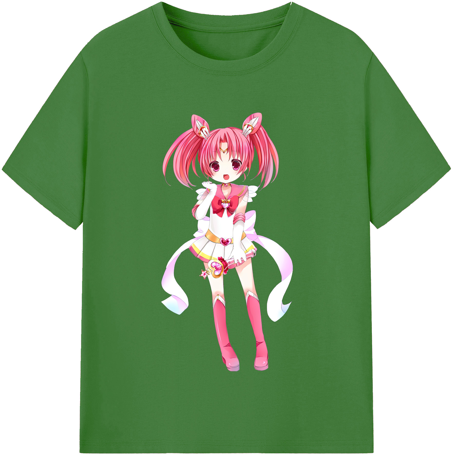 （画像用） 美少女戦士セーラームーン ちびうさ Sailor Moon Chibiusa Tsukino Usagi Small Lady Serenity レディースカジュアルプリントTシャツ（綿100％）